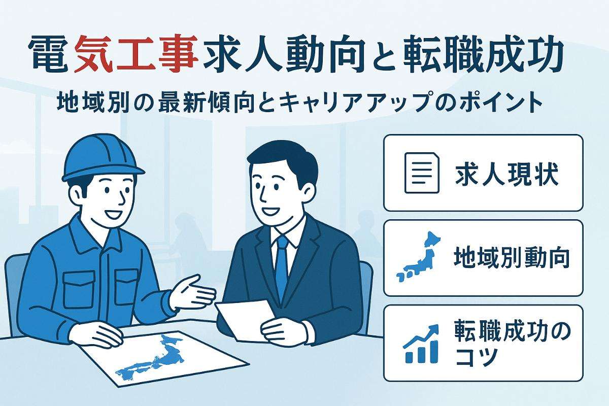 電気工事の求人現状や地域別動向から転職成功のコツまで解説