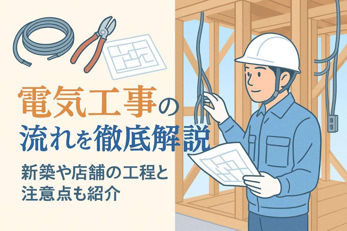 電気工事の流れを徹底解説｜新築や店舗の工程と注意点も紹介