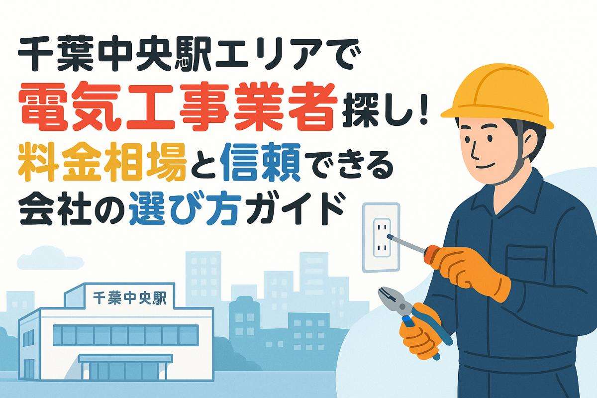 千葉中央駅エリアで電気工事業者探し！料金相場と信頼できる会社の選び方ガイド