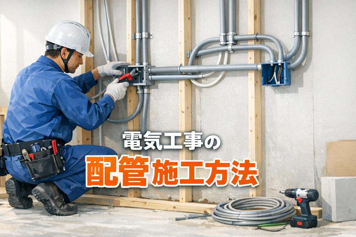 電気工事で配管を使う場合の施工方法や配管の種類などを紹介