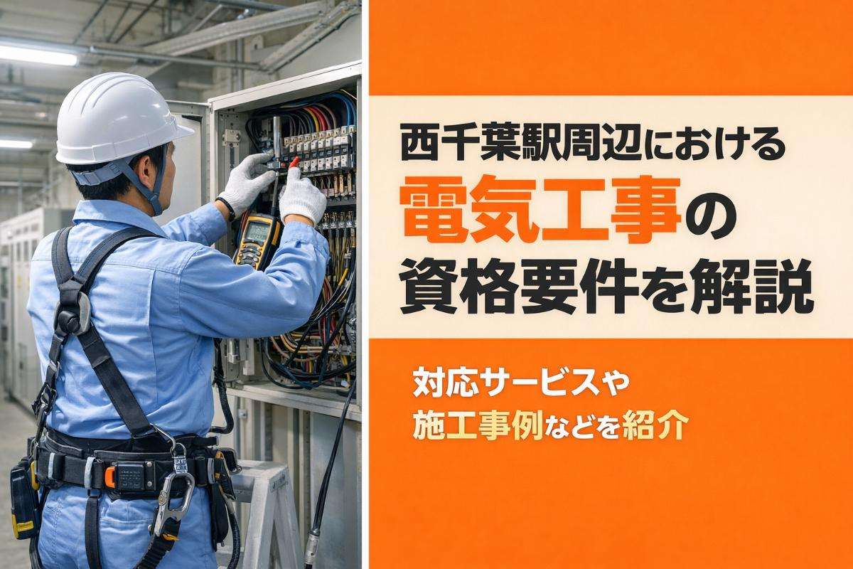 西千葉駅周辺における電気工事の資格要件を解説｜対応サービスや施工事例などを紹介