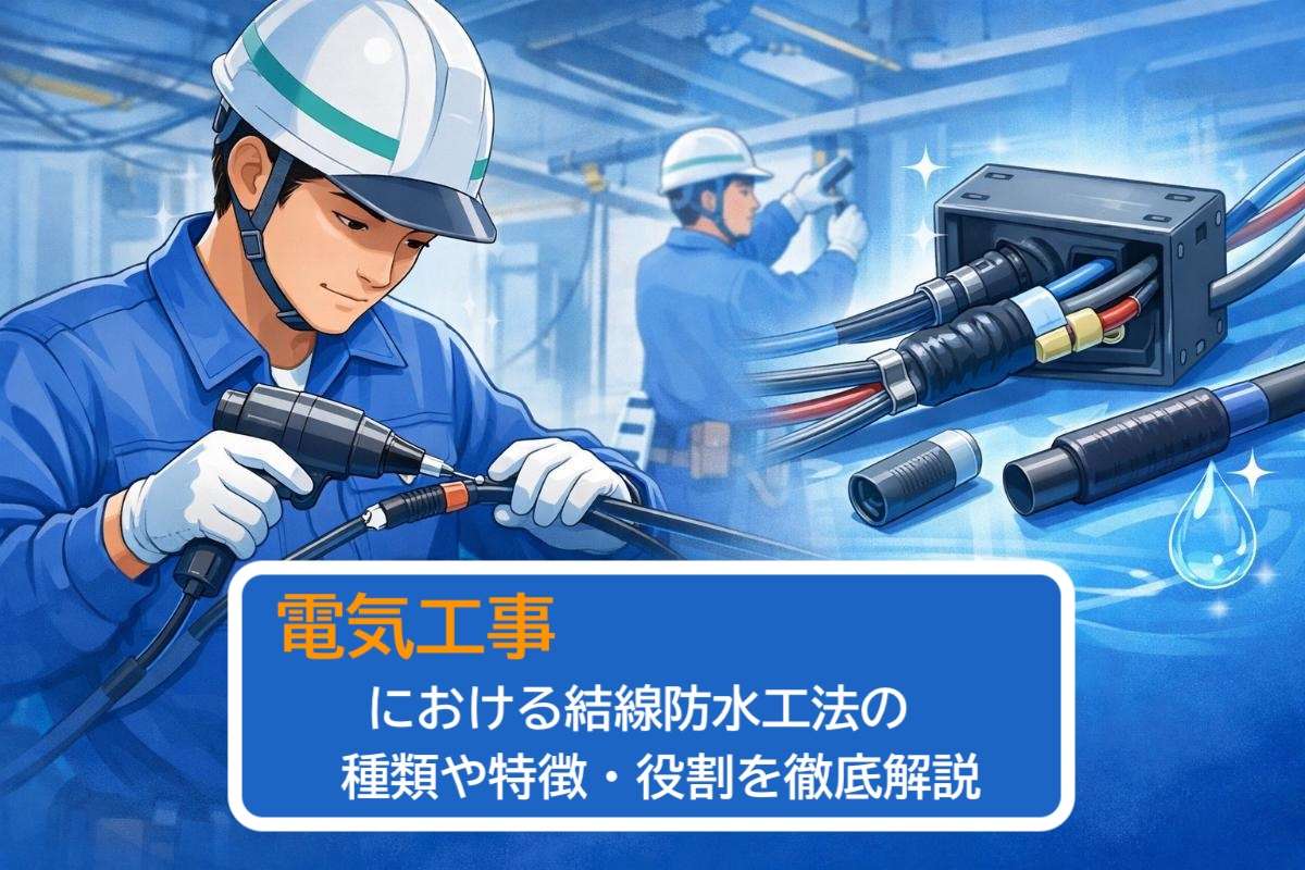 電気工事における結線防水工法の種類や特徴・役割を徹底解説