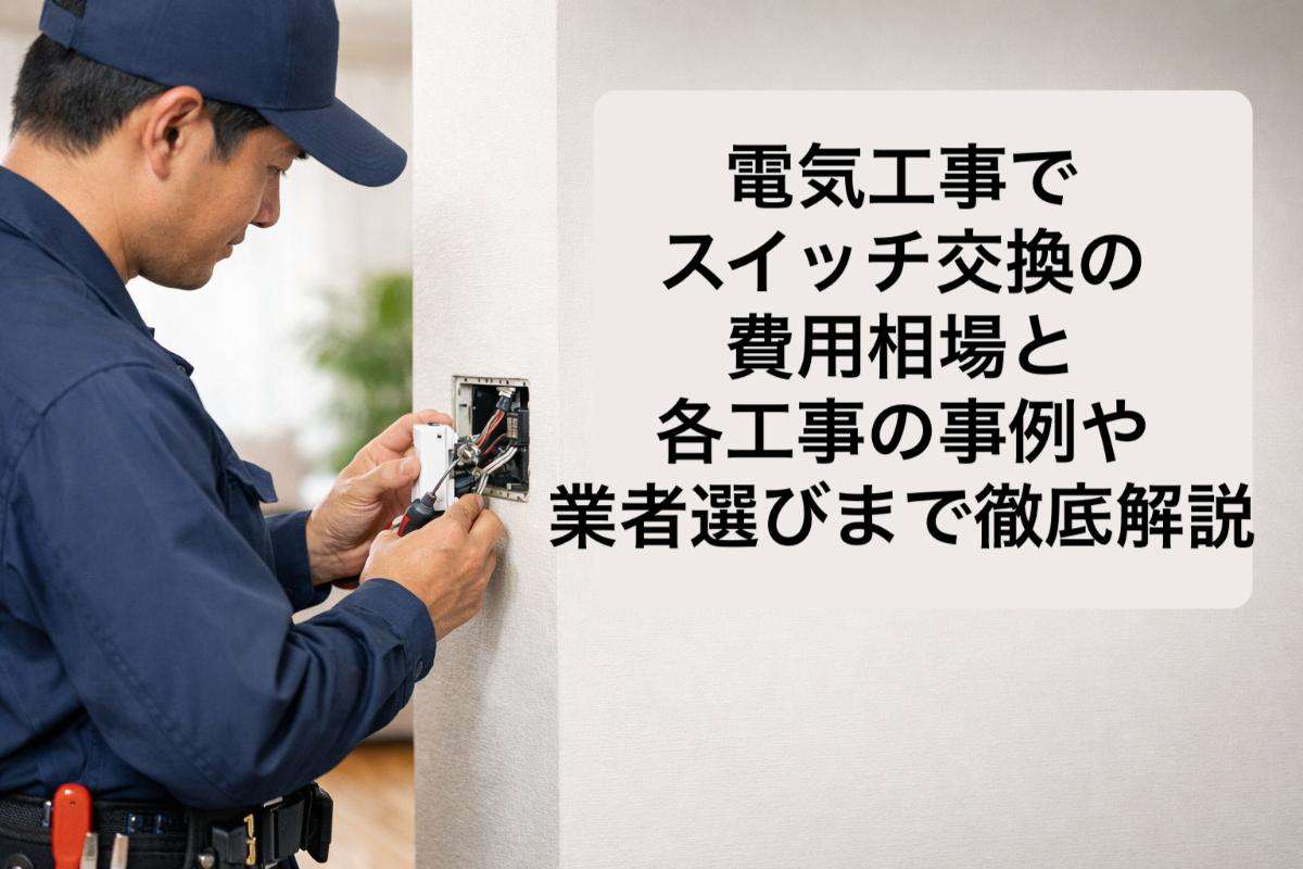 電気工事でスイッチ交換の費用相場と各工事の事例や業者選びまで徹底解説