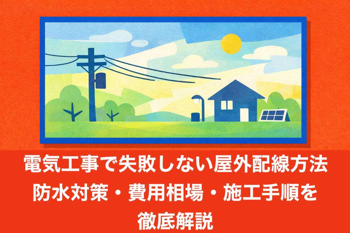 電気工事で失敗しない屋外配線方法｜防水対策・費用相場・施工手順を徹底解説