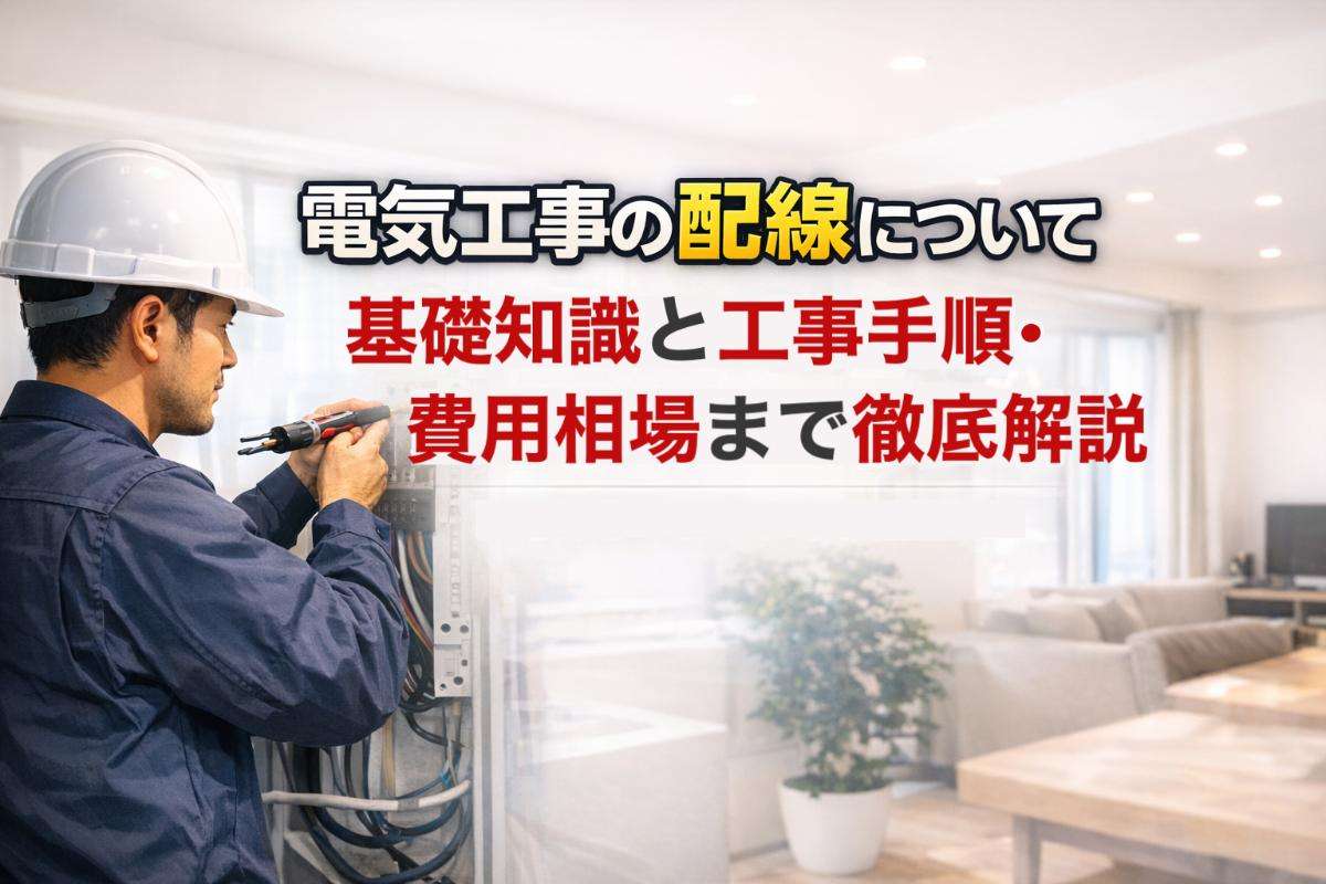 電気工事の配線について基礎知識と工事手順・費用相場まで徹底解説