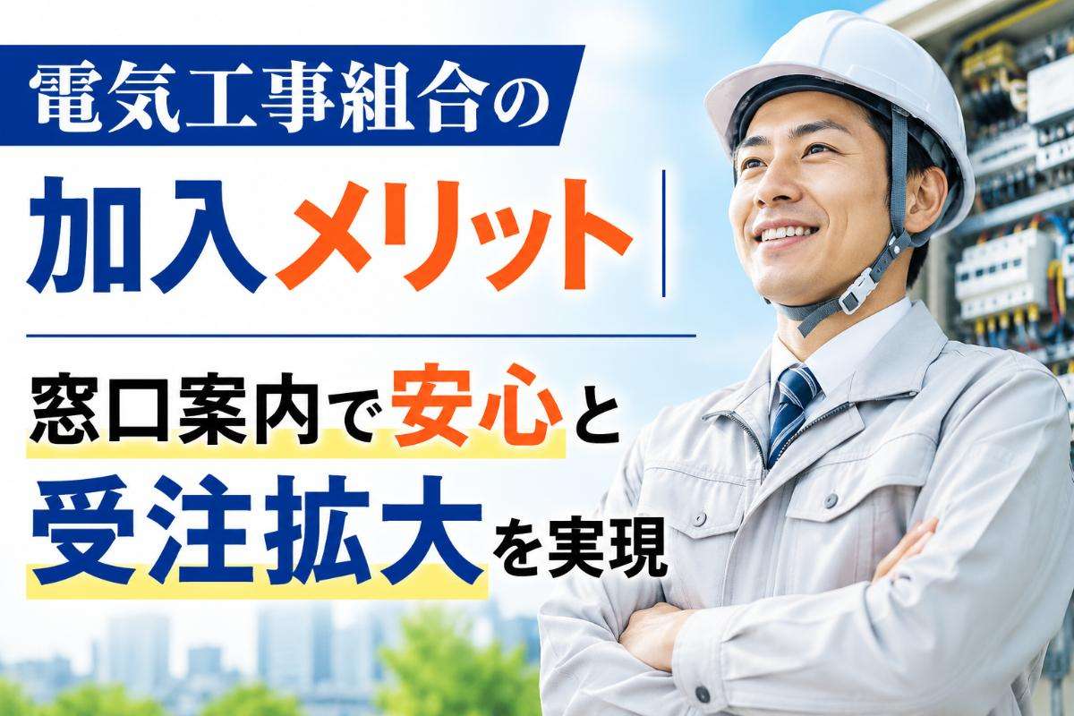電気工事組合の加入メリット｜窓口案内で安心と受注拡大を実現