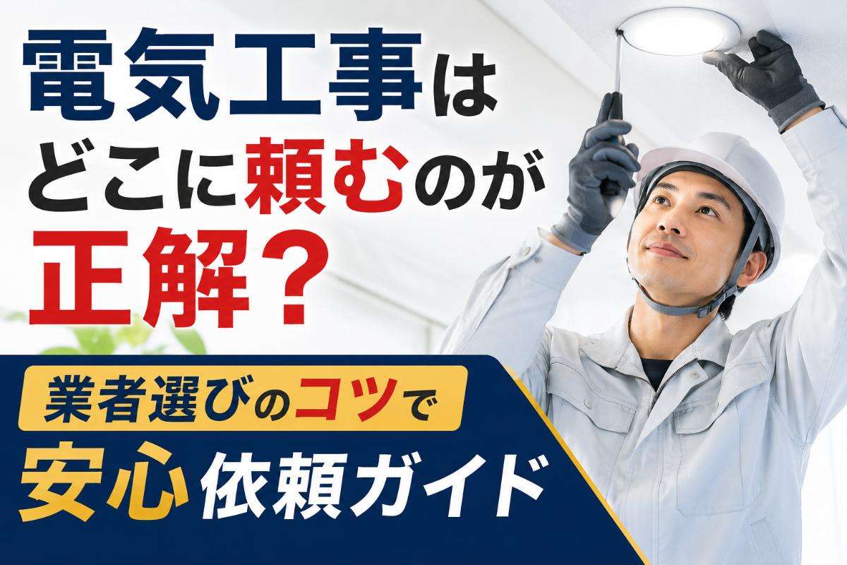 電気工事はどこに頼むのが正解？業者選びのコツで安心依頼ガイド