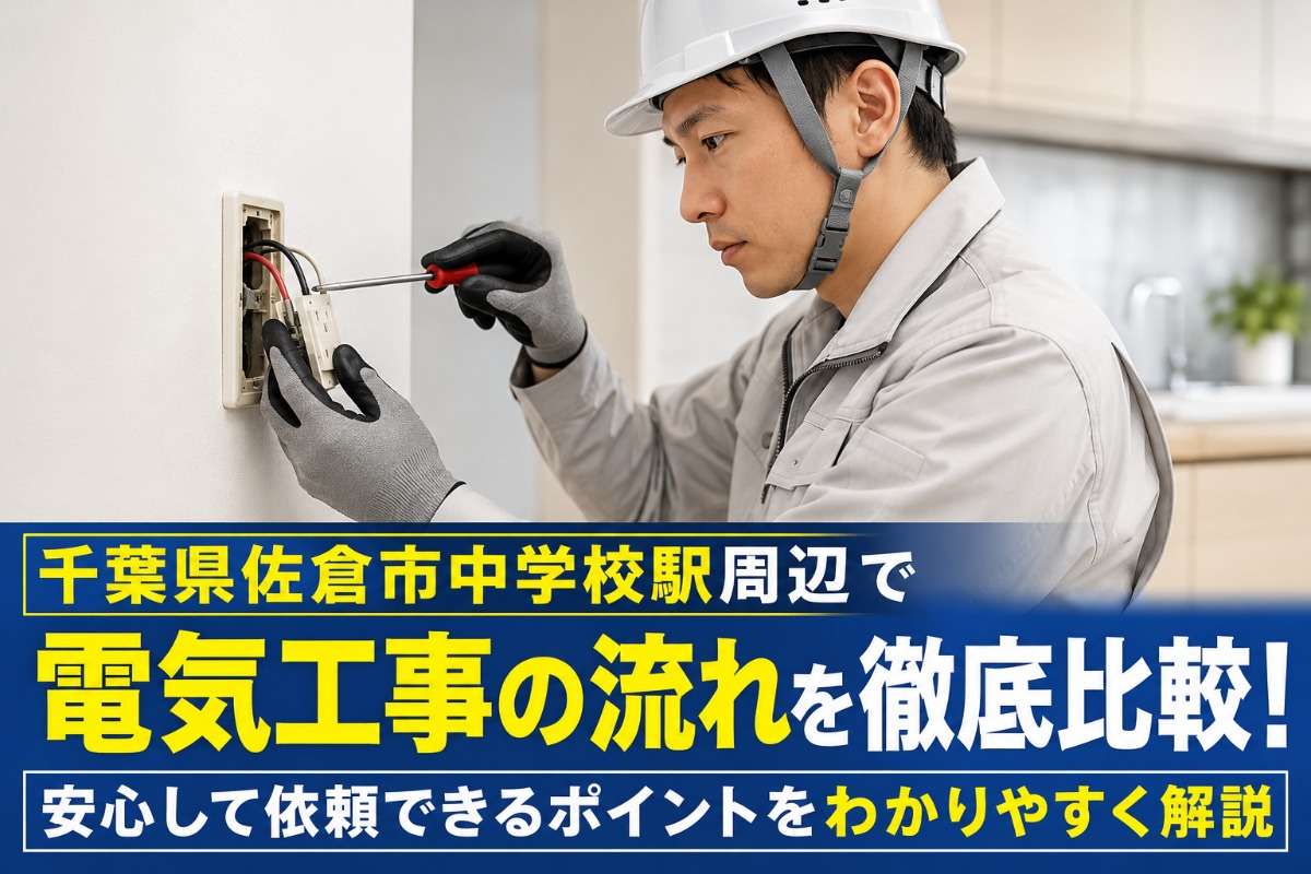 千葉県佐倉市中学校駅周辺で電気工事の流れを徹底比較！安心して依頼できるポイントをわかりやすく解説