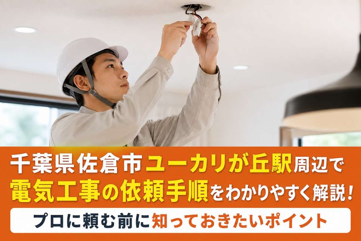 千葉県佐倉市ユーカリが丘駅周辺で電気工事の依頼手順をわかりやすく解説！プロに頼む前に知っておきたいポイント