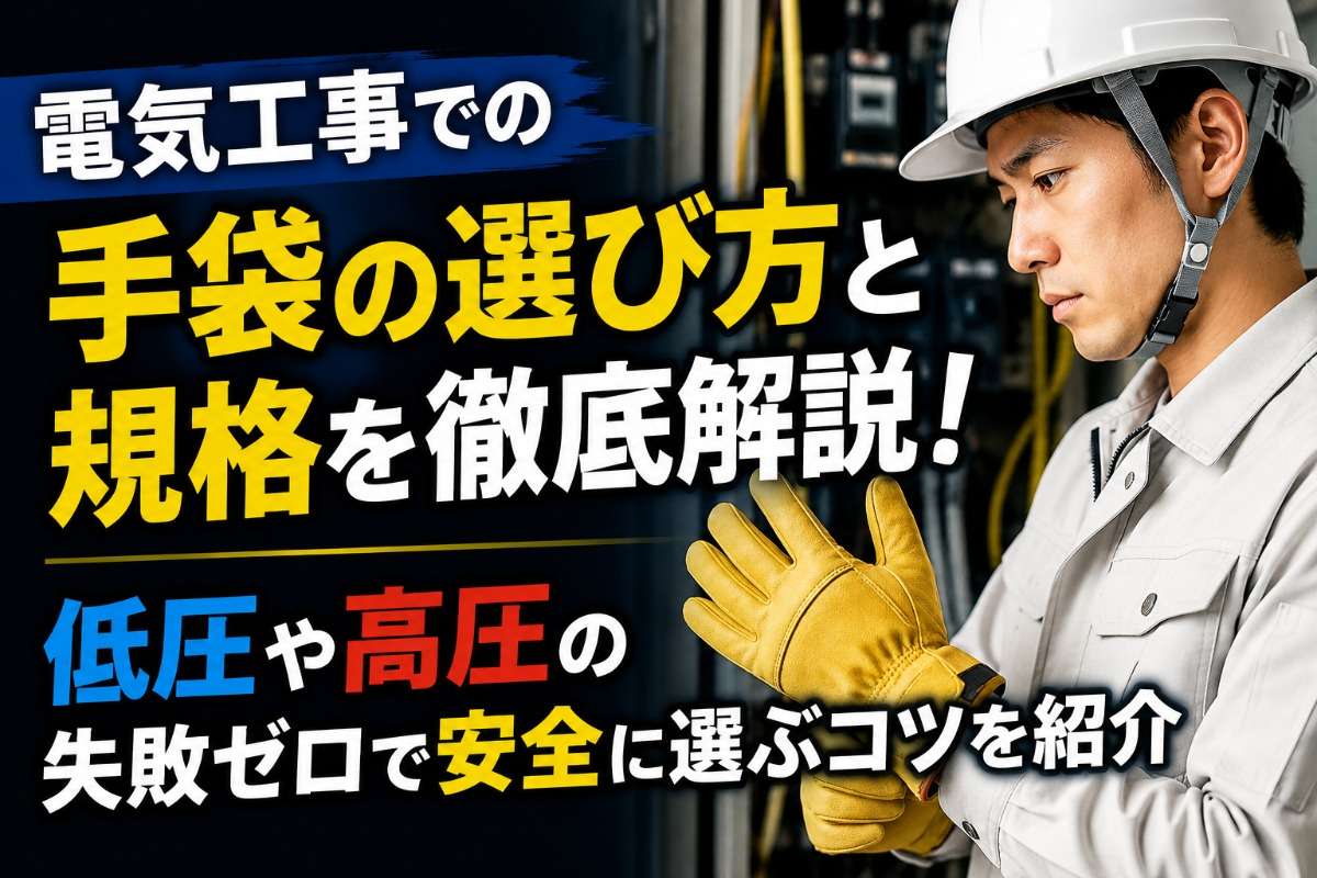 電気工事での手袋の選び方と規格を徹底解説！低圧や高圧の失敗ゼロで安全に選ぶコツを紹介