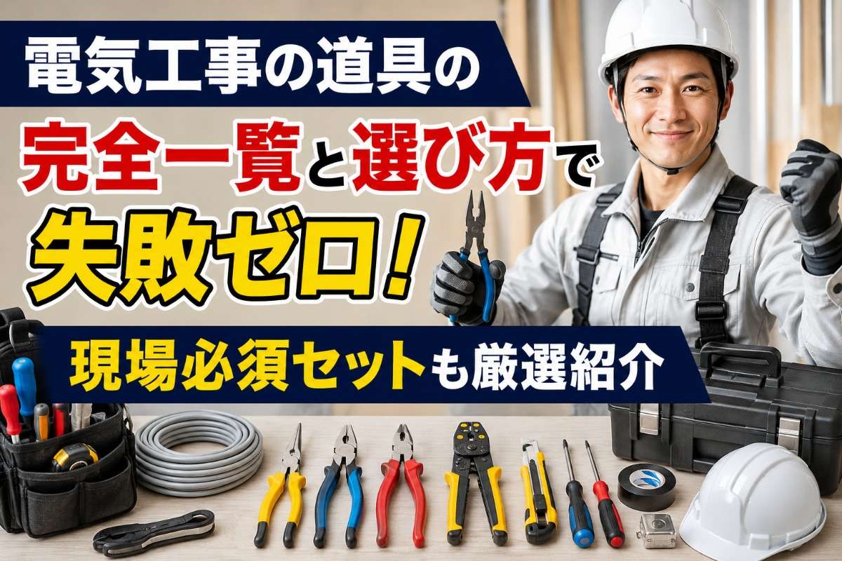 電気工事の道具の完全一覧と選び方で失敗ゼロ！現場必須セットも厳選紹介