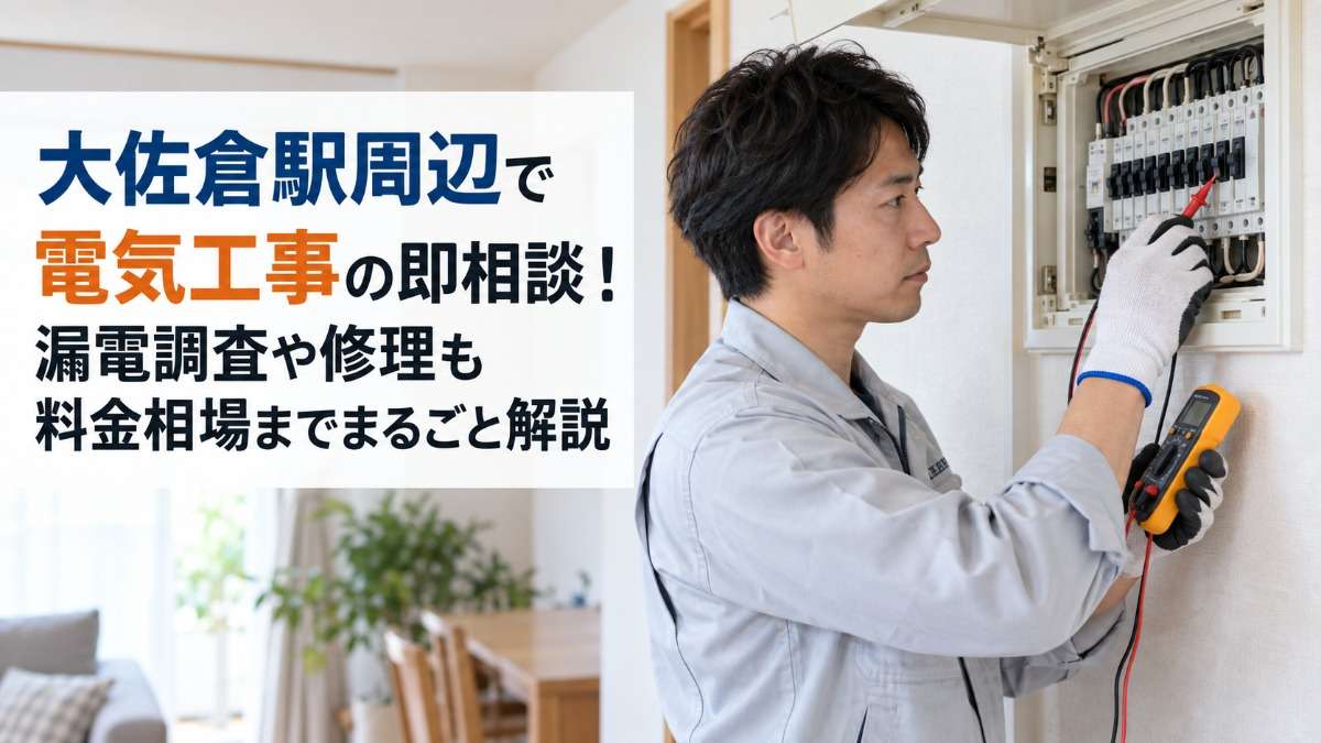 大佐倉駅周辺で電気工事の即相談！漏電調査や修理も料金相場までまるごと解説